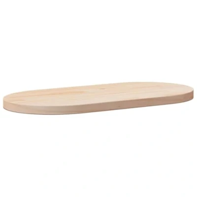 Image of vidaXL Solid Pinewood Oval Table Top Versatile for Coffee Tables, Side Tables &amp; More Customize with Your Choice of Finish
