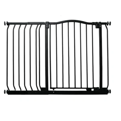 Image of Bettacare Curved Top Dog Gate, 125cm 134cm, Matt Black, Pressure Fit Pet Gate for and Puppy, Barrier, Easy Installation