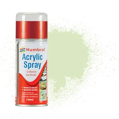 Image of Humbrol Matt Spray Paint AD6090 No 90 Beige Green 150ml Model Paints for Plastic Kits, Fast Drying Modelling Crafting Surfaces Including Plastic, Fabric, Glass, Wood &amp; Metal Models