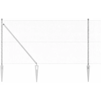 Image of vidaXL Hexagon Fence 1.4x25 m Galvanised Steel