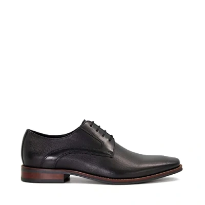 Image of Dune Mens Stoney Burnished Toe Derby Shoes Size UK 8 Flat Heel Black