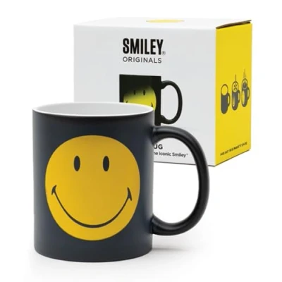 Image of Suck UK Smiley Heat Changing Mug Colour Change Coffee Gifts for Men Mugs Dad &amp; Tea Cup Mens Ideas Unique Fathers Large