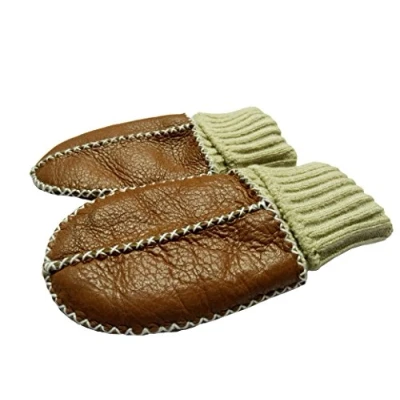 Image of Altabebe Baby Lambskin Mittens, Brown