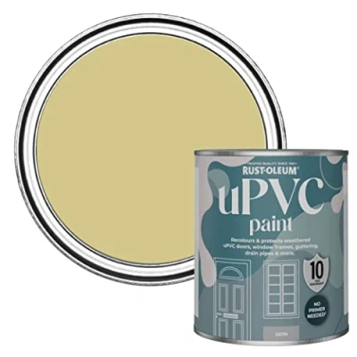 Image of Rust Oleum Green uPVC Door and Window Paint In Satin Finish Wasabi 750ml