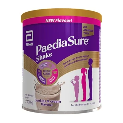 Image of PaediaSure Shake, 400g, Cookies &amp; Cream Flavoured Nutritional Supplement Drink for Kids