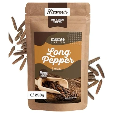 Image of Long Pepper Monte Nativo (250g) Pippali Peppercorns for Grinder Refill Gently dried and aromatic Spices ideal Cooking Seasoning