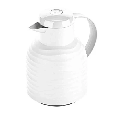 Image of Emsa Samba N4011500 Vacuum jug, Plastic Glass, 1 Liter, Wave White