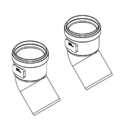 Image of Ideal V3 High Level Flue 45 Degree Elbow Pair 203230