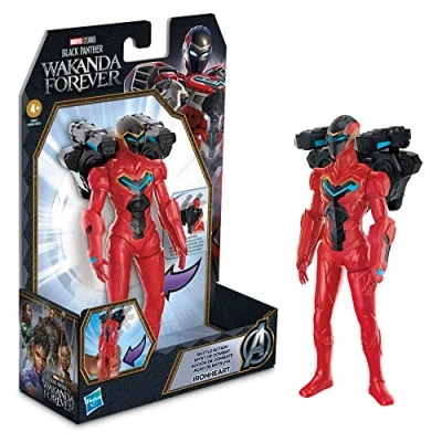 Image of Marvel Hasbro Black Panther Wakanda Forever Ironheart Vibranium Transformation Action Figure 6 Inch Toy Children and Girls Ages 4+