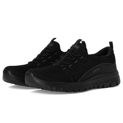 Image of Skechers Women&#039;s Graceful Picture Perfect Sneaker, Black, 5 UK