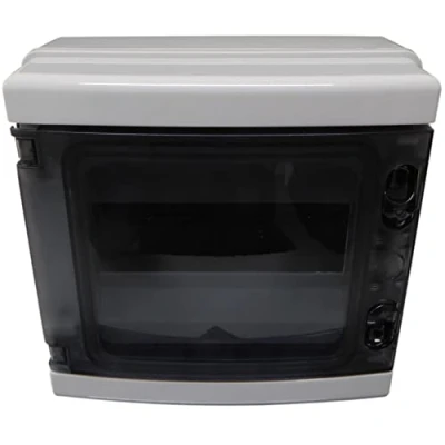 Image of 8 Module Way IP65 DIN Rail Enclosure Box with Door Outdoor Weatherproof Waterproof Ideal for Consumer Unit RCD Contactors Timers etc