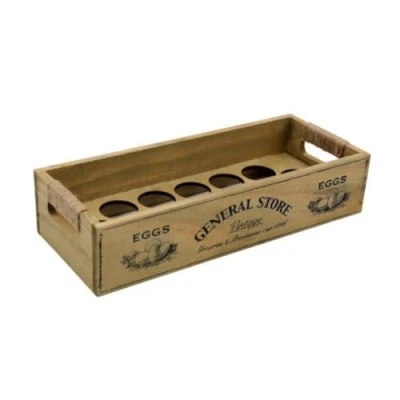 Image of Sifcon International Rustic Wooden Egg Holder