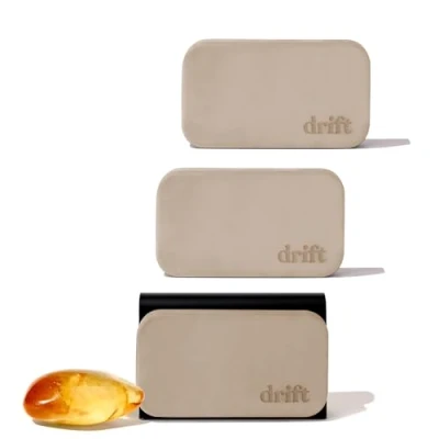 Image of Drift Car Air Freshener Stone Odor Eliminator Amber 3 Pack Starter Kit CLIP INCLUDED