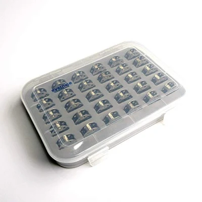 Image of White Metal Bobbin for Juki Ddl 8700 Singer 95,96,491,591 Brother Yamata Consew (Qty :30 PCS w/Bobbin Box)