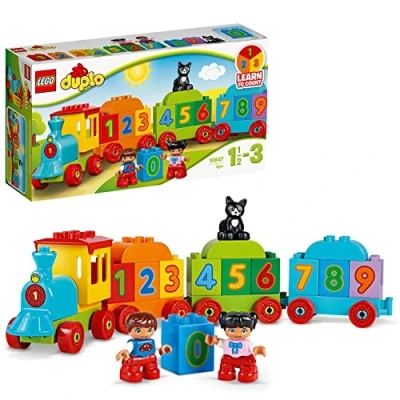 Image of LEGO 10847 DUPLO Number Train Toy, Award Winning Building Set with Large Bricks, Preschool Education Toys for Toddlers 1 .5 Years Old