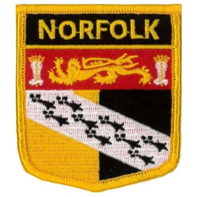 Image of Klicnow Norfolk (Shield) Embroidered Patch 6cm X 7cm (2 1/2&quot; 2 3/4&quot;)