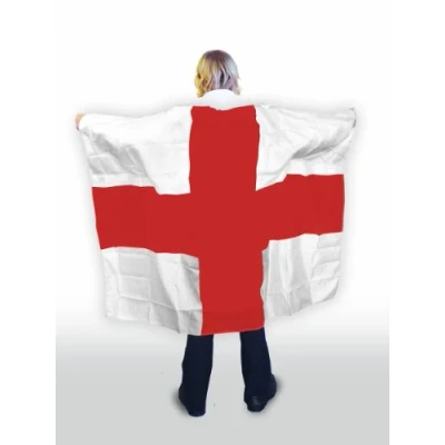 Image of Amscan St. Georges England Flag Body Cape for Adults One Size