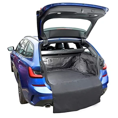 Image of UK Custom Covers BL649 Tailored Waterproof Boot Liner Mat Black To Fit BMW 3 Series Touring G21 2019 Onwards