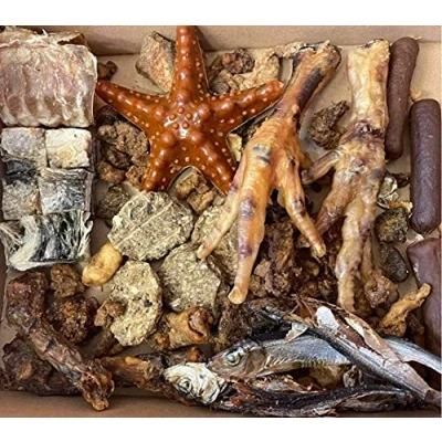 Image of Natural Dog Treats &amp; Chews by Petorama Puppy Food and Long Lasting Fish Seaside Box