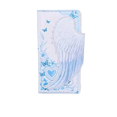 Image of Nemesis Now White Angel Wings Embossed Purse 18.5cm