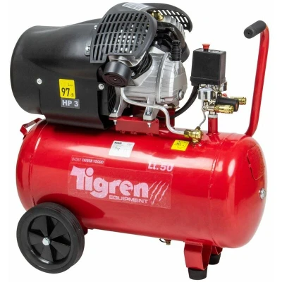 Image of TIGREN 50 Litre Air Compressor, 13CFM/116psi/8bar, Electric 3hp 230v Direct Drive, Lightweight, 368 litres per Minute