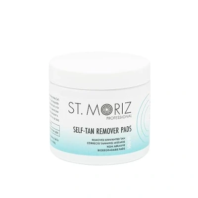 Image of St Moriz Professional Self Tan Remover Pads Removes Unwanted Fake Instantly Corrects Tanning Mistakes Rapid Dermatologically Tested &amp; Kind to Skin 60