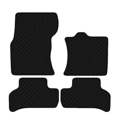 Image of Carsio Car Mats For Jaguar XE 2015+ Onwards 3mm 4pc Set Tailored Fit Rubber Floor Mat Complete Accessory Black Custom Fitted Anti Slip Backing, Heavy Duty &amp; Waterproof