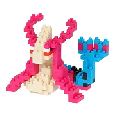 Image of BANDAI Nanoblock Milotic Pokemon Model Nanoblocks Building Blocks Puzzles For Adults And Kids Plastic Kits With Mini Bricks Make Great Gifts Boys Girls Age 12+