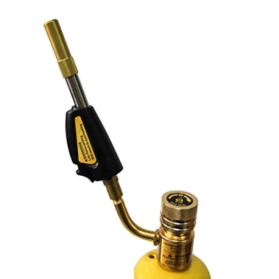 Image of QWORK Turbo Torch Tips, Swirl, MAP Pro/LP Gas, Self Lighting, Gas Ignition Regulator Brazing Soldering Welding Plumbing Gun