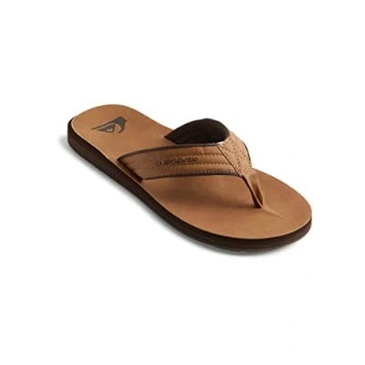 Image of Quiksilver Men&#039;s Carver Nubuck Sandals, Tan Pattern 1, 9 UK