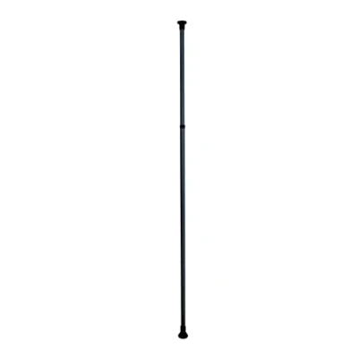 Image of WENKO Herkules main bar for walk in wardrobes, to extend the matching telescopic system made of metal, with anti slip feet, height adjustable from 165 300 cm, black