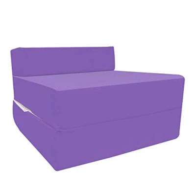 Image of iStyle Mode Fold Out Guest Chair Z Bed Futon Sofa Comfortable Supreme Quality Foam for Adult and Kids Lounger Mattress (Purple)