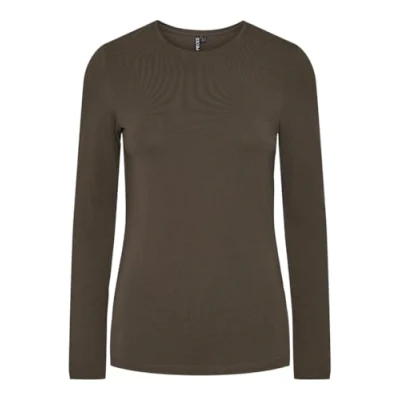 Image of PIECES Women&#039;s Pcsirene Ls Tee Noos Longsleeve T Shirt, Morel, S
