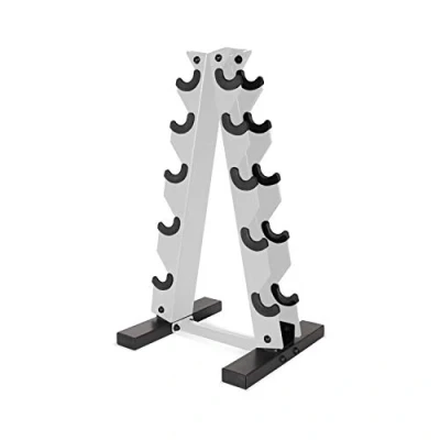 Image of CAP Barbell A Frame Dumbbell Weight Rack, White