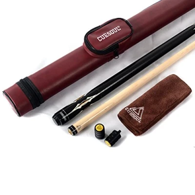 Image of CUESOUL 19oz 1/2 Jointed Maple Pool Cue Stick with Case CSBK005 13MM