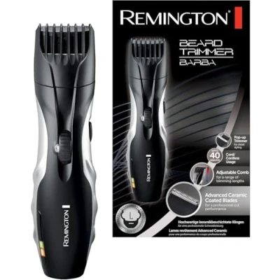 Image of Remington Barba Beard Trimmer (Advanced Ceramic Blades, Pop up Detail Trimmer, Adjustable Zoom Wheel, 9 Length Settings, Comb Attachment, Cord or Cordless, 40 Minute Runtime) MB320C