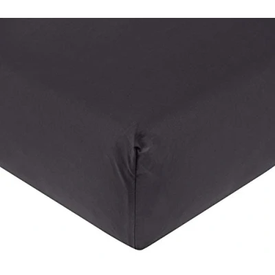 Image of De Witte Lietaer Bumblebee Luxury Percale Cotton Fitted Sheet, Cotton, dark grey, 180 x 200 40 cm