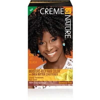 Image of Creme of Nature Liquid Hair Color #10 Jet Black by
