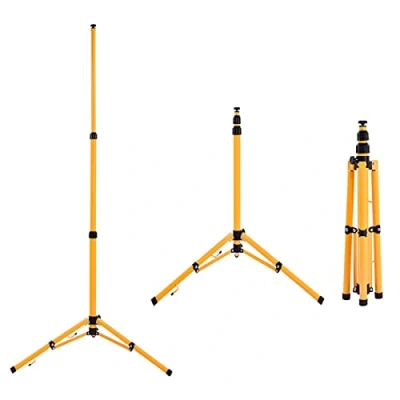 Image of AAOTE Adjustable Telescopic Floodlight Tripod Stand, Portable Rechargeable Cordless Work Lamp LED Flood Light Metal for Garage Workshop Camping Job Site Lighting Mount