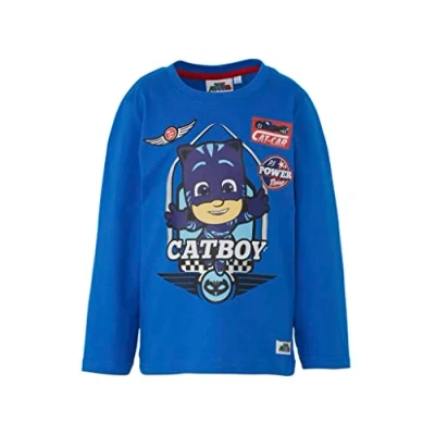 Image of PJ Masks Pyjama Heroes Long Sleeve T Shirt Blue 3 Years