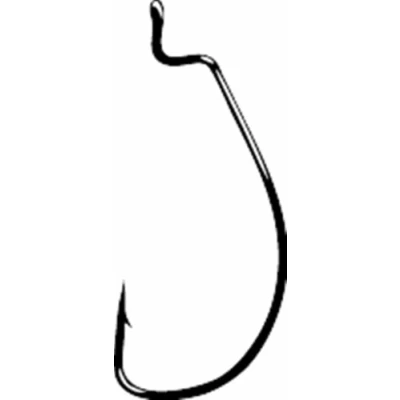 Image of Gamakatsu 25 Pack EWG Offset Worm Hook(Black, 4)