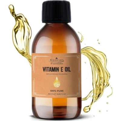 Image of Vitamin E Oil 250ml 100% Pure Natural for Face, Hair, Skin, Scars, Scalp, Nails, VIT Oil, Carrier Oils