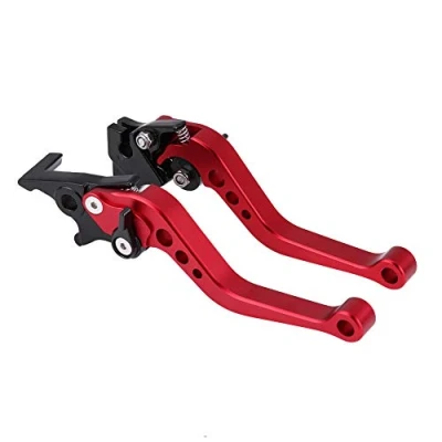 Image of Motorcycle Brake Lever, 1 Pair 7/8&quot; 22mm Motorbike Clutch Lever 125cc Pit Bike and Front Accessories Red