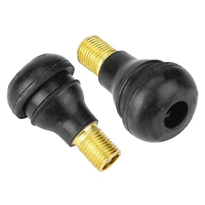 Image of Aramox Tire Valve Stem, 100 Pcs Car Motorcycle Universal Replacement Snap in Tyre Stem Black (TR412)