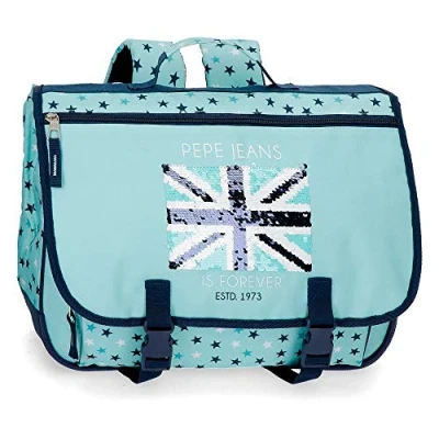 Image of Pepe Jeans Cuore Laptop Cartable Backpack Blue 40x30x16 cms Polyester 13,3&quot; 19.2L