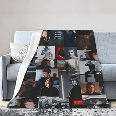 Image of LOUJIN Hayden Actor Christensen, Ultra Soft Lightweight Flannel Fleece Throw s Warm Air Conditioning For Couch Sofa Bed 150CM X 125CM