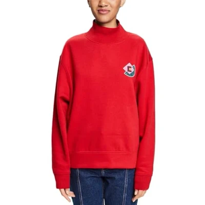 Image of ESPRIT Women&#039;s 103EE1J306 Sweatshirt, 610/DARK RED, L