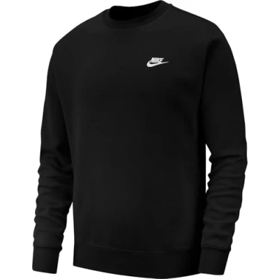 Image of Nike Sportswear CLUB CREW Unisex Sweatshirt, Size: Medium, Black/white