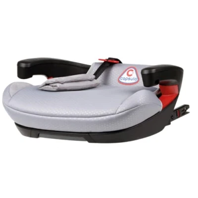 Image of Isofix Safe Child Car Booster Seat Soft Cushion Safety Pad Capsula® 6 12 Years (Grey)