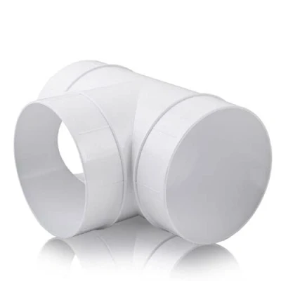Image of Ducting T Piece 150mm Duct Tee Round Pipe Hose Connector Extractor Fan Adaptor.